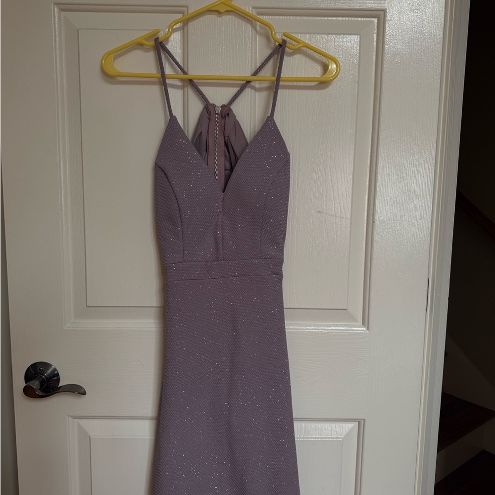 Honey and Rosie Sparkling Mauve Backless Dress size small